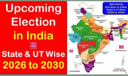 Upcoming Election in India State and UT Wise List with Map 2026 to 2030