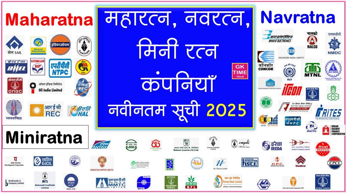 Maharatna, Navratna, Miniratna Companies in India List 2025