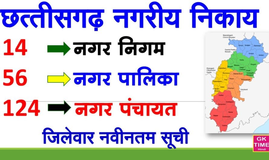 छत्तीसगढ़ नगरीय निकाय: नगर निगम, नगर पालिका, नगर पंचायत