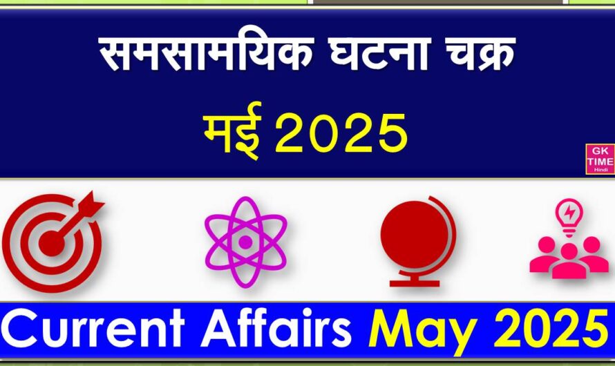 समसामयिक मासिक घटना चक्र करेंट अफेयर्स मई 2025