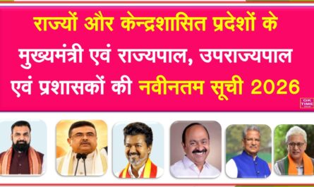 Rajyo ke Mukhyamantir aur rajyapal ki suchi 2026