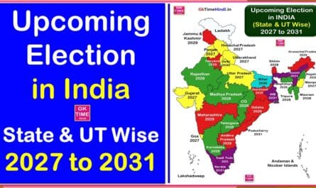 Upcoming Election in India State and UT Wise List with Map 2027 to 2031